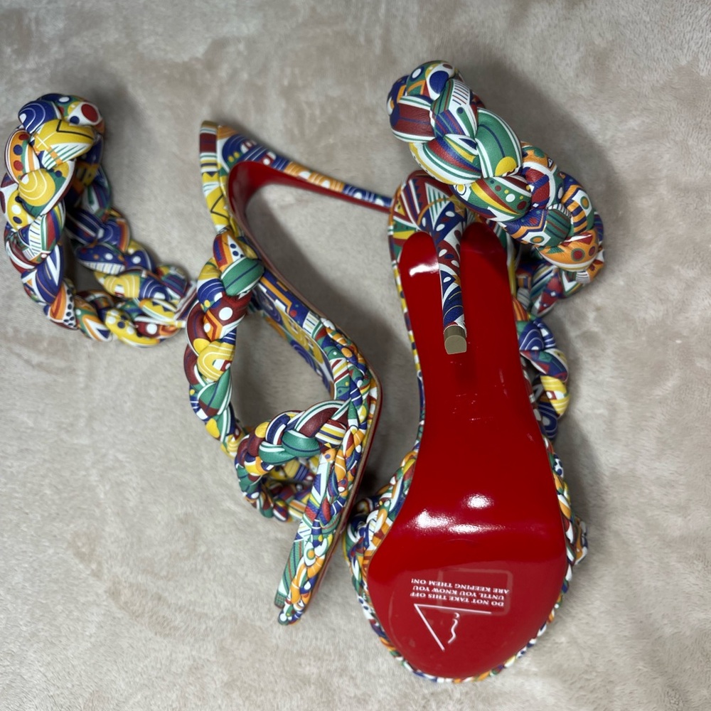 Christian Louboutin Fatima collection x Idris Elba WAMIMS Braided SandalsEU 36,5 - Picture 6 of 9